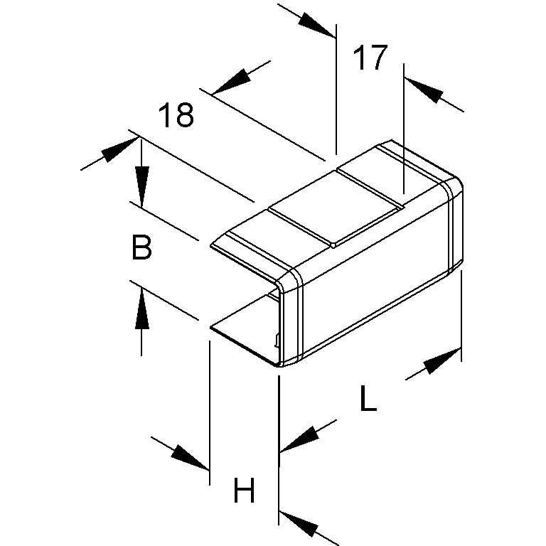HKL - T-Stück für Leitungsführungskanal T-Stück cws FT2020.6 ABS − 10 Stück