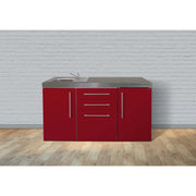 Stengel - Mini-Küche Miniküche Premiumline MPBBR160BOBliS Bordeauxrot