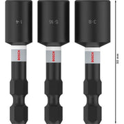 Bosch - Steckschlüsselset PRO Nutsetter Impact Set, 2608521U65VE(3) 1/4 − 5 Packung