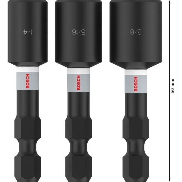 Bosch - Steckschlüsselset PRO Nutsetter Impact Set, 2608521U65VE(3) 1/4 − 5 Packung