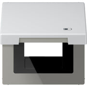 Jung - Abdeckrahmen Klappdeckel AL 2990 KL USB Symbol USB-Ladegerät