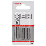 Bosch - Bit Schrauberbit Extra-Hart 2607001728 HEX 6 25 mm 3er-Pack