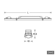 LTS Licht&Leuchten - Lichtleiste LED-Lichteinsatz LKL045.10840.0705.1D 840, DALI