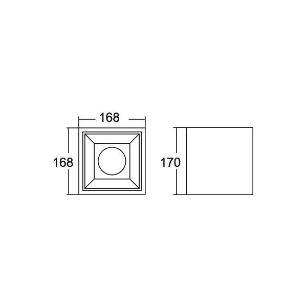 Brumberg Leuchten - Decken-/Wandleuchte LED-Anbaudownlight 43643163 3000K