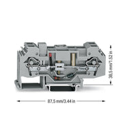 WAGO - Trenn- und Messtrenn-Reihenklemme Trennklemme 282-140 0,2-6mmq grau