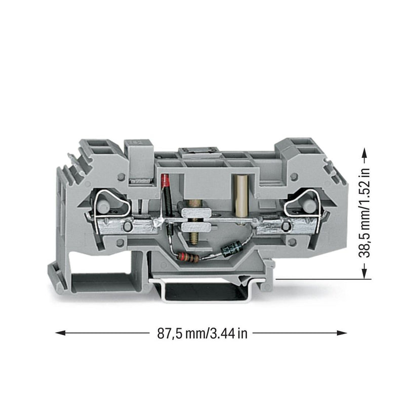 WAGO - Trenn- und Messtrenn-Reihenklemme Trennklemme 282-140 0,2-6mmq grau