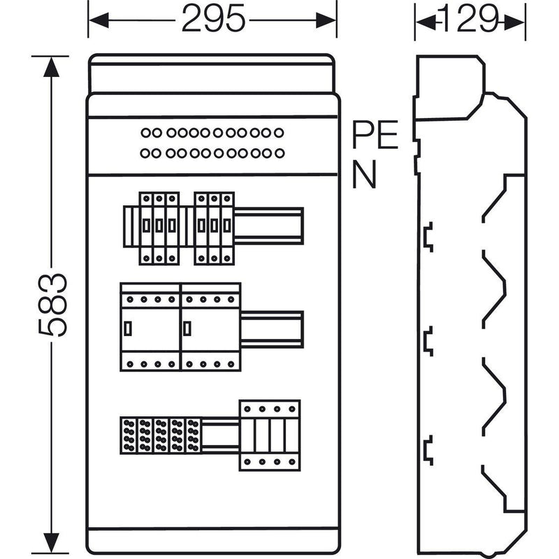 Hensel - Verteilerschrank für Energieversorgung Ladeverteiler KV EV 11kW 2101 f.2 Ladep. a 11kW