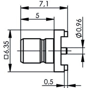 Telegärtner - Koax-Steckverbinder SMB-Stecker in SMT AU 100024855 50Ohm − 5 Stück
