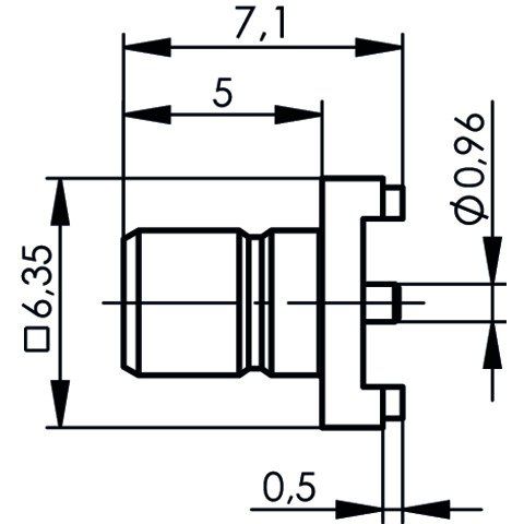 Telegärtner - Koax-Steckverbinder SMB-Stecker in SMT AU 100024855 50Ohm − 5 Stück