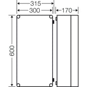 Hensel - Leergehäuse Mi-Einzelleergehäuse Mi 9400 275x575x146mm