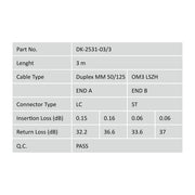 DIGITUS - Patchkabel LWL LWL-Patchkabel, 50/125 DK-2531-03/3 ST/LC, 3m, OM3
