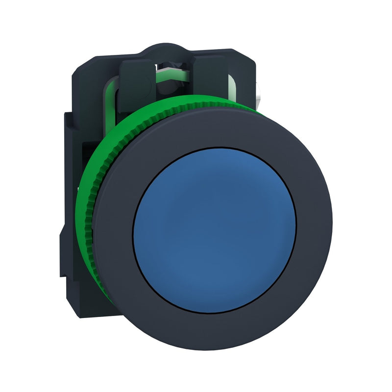 Schneider Electric - Drucktaster, Komplettgerät Drucktaster komplett XB5FA61 blau, 30mm,1S,IP69K