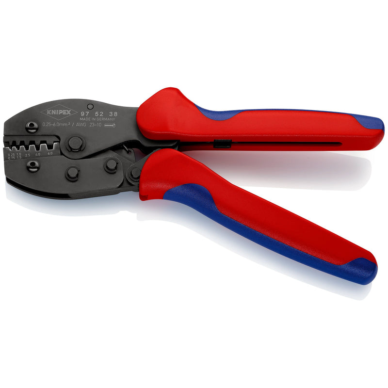 Knipex - Presswerkzeug Kabelschuhe/Verbinder, Aderendhülsen, Schirmanschluss PreciForce Crimpzange 97 52 38 SB PreciForce, 220mm
