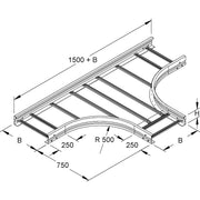 Niedax - T-Stück für Kabelleiter T-Stück WSTR 105.500 E3