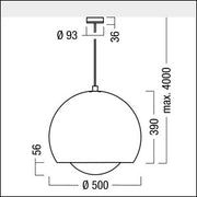 Zumtobel Group - Pendelleuchte LED-Pendelleuchte SCON-S 500 #60510082 Bronze