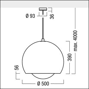 Zumtobel Group - Pendelleuchte LED-Pendelleuchte SCON-S 500 #60510082 Bronze