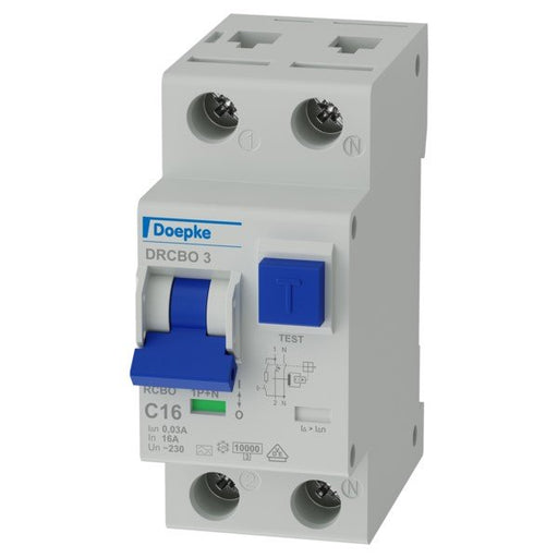 Doepke - Kombination FI-Schalter/Leitungsschutzschalter FI/LS-Kombination DRCBO3 C16/0,03/1N-A