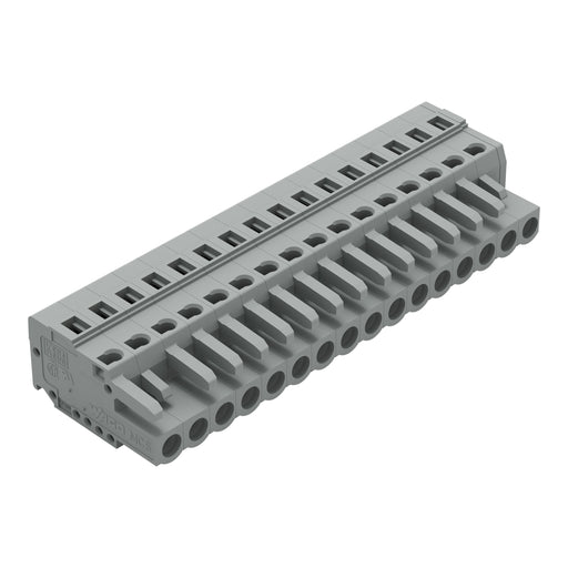 WAGO - Kabelsteckverbinder für Leiterplattensteckverbinder Federleiste 231-116/026-000 16pol., 5mm ger. − 25 Stück