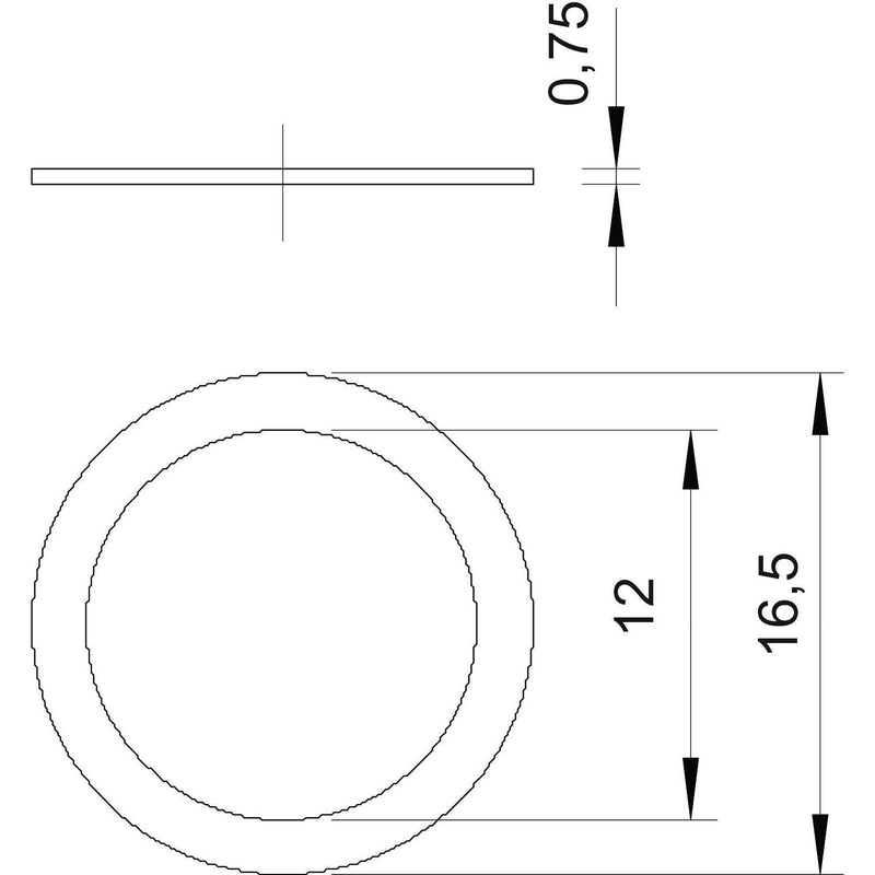 OBO Bettermann - Dichtring, flach Druckring 107 D PG11 GTP Stahl,gal.vz − 100 Stück