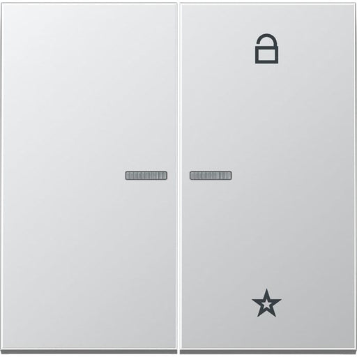 Jung - Bedienelement intelligent eNet Funk-Steuertaste FM AL 1701 2fach, Serie LS, alu