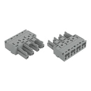 WAGO - Steckverbinder für steckbare Gebäudeinstallation Buchse 4-polig 770-244/081-000 Kod. B,grau − 50 Stück