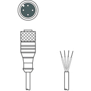 Leuze - Konfektioniertes Sensor-Aktor-Kabel Anschlussleitung K-D M12A-4P-10m-FAB