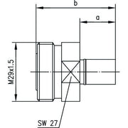 Telegärtner - Koax-Steckverbinder 7-16-Kabelbuchse 100024452 cr/cr RG213/U