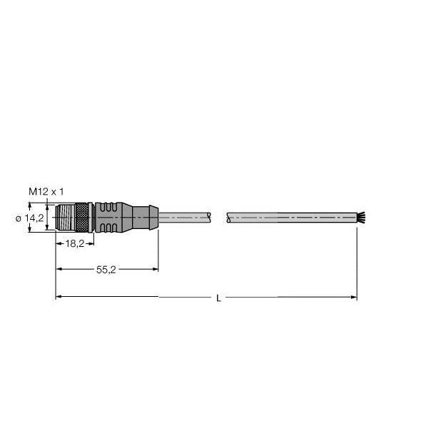 Turck - Rundsteckverbinder, feldkonfektionierbar (Industriesteckverbinder) Device-Net-Kabel RSC572-6M