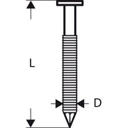 Bosch - Nagel für Nagelgerät Rundkopf-Streifennagel 2608200041(VE2500) SN21RK 90RHG 3,1 mm