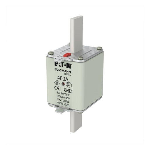 Eaton - Messersicherung Sicherungseinsatz Nieders. NH FUSE 40#400NHG2B 400A AC 500V 120kA − 3 Stück