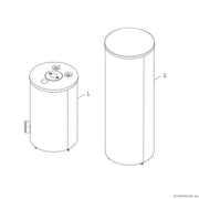 Bosch Thermotechnik - Speicher für Zentralheizung/Wärmepumpe Pufferspeicher BH120-51A STORA 120L, silber