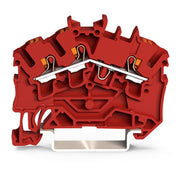 WAGO - Durchgangs-Reihenklemme 3-Leiter-Durchgangsklemme 2202-6303 mit Drücker,2,5 mm² − 100 Stück