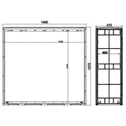 GSAB Elektrotechnik - Gehäuse/Schaltschrank (leer) Normkabelverteilerschrank 3S1300-470PIMC HxBxT:1300x1465x470