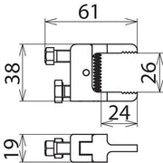 DEHN - Anschlusselement für EuK-Vorrichtung Kompaktklemme KKS M8 0 24 SK10 m. Gewindeschraube