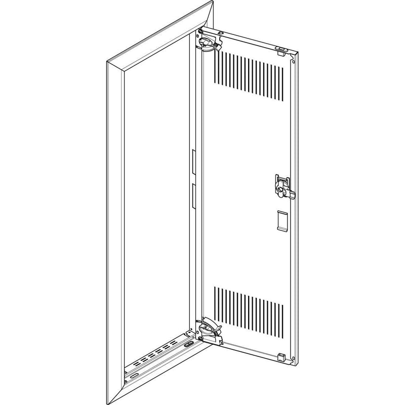 ABN - Tür/Bedientableau (Schaltschrank) Blendrahmen + Tür GBRU16TL für UP-VT,1x6-reihig