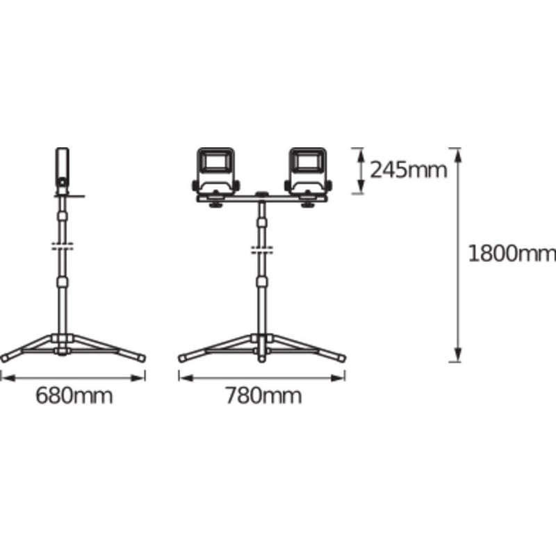 Ledvance - Baustellenleuchte LED-Arbeitsleuchte LED WORK.TRIPOD2X50W 4000K