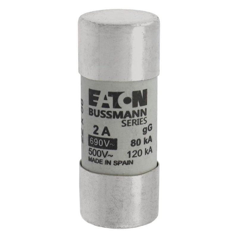 Eaton - Zylindrische Sicherung Sicherungseinsatz Nieders. CYLINDRICA#C22G2 2A AC 690V 80kA − 10 Stück