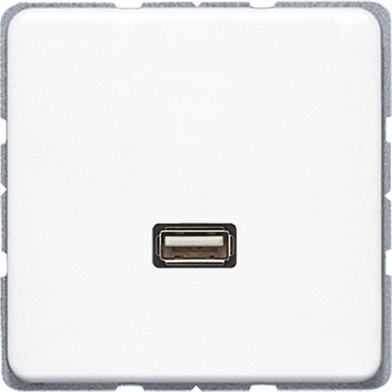Jung - Multifunktions-Anschlussdose Multimediadose USB MA CD 1122 WW alpinweiß