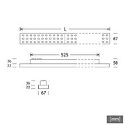 LTS Licht&Leuchten - Decken-/Wandleuchte LED-Anbauleuchte LUZ06-A 14.013.40 si 4000K 60°silber