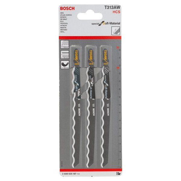 Bosch - Stichsägeblatt PRO Soft Material T313AW 2608635187 Stichsägeblatt 152