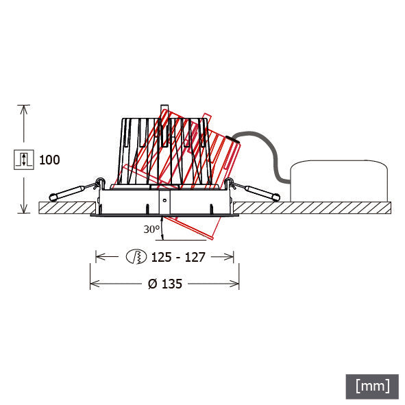 LTS Licht&Leuchten - Downlight/Strahler/Flutlicht Einbaustrahler CSA-R 612.B.FL si silber