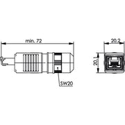 Telegärtner - Modularer Steckverbinder STX V4 RJ45-Steckerset 100007464 AWG24-27 Cat.6