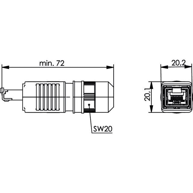 Telegärtner - Modularer Steckverbinder STX V4 RJ45-Steckerset 100007464 AWG24-27 Cat.6