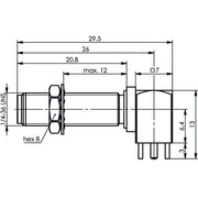 Telegärtner - Koax-Steckverbinder SMA-Winkeleinbaubuchse Au 100024718 für LTP, 50Ohm − 5 Stück