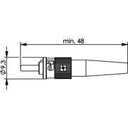 Telegärtner - LWL-Steckverbinder T-ST Stecker MM 100007053 Faser D:0,9mm