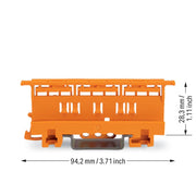 WAGO - Zubehör/Ersatzteile für Klemmen Befestigungsadapter 221-510 orange, 221 - 6 mm² − 10 Stück