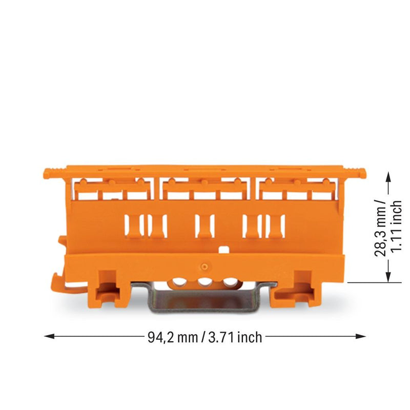 WAGO - Zubehör/Ersatzteile für Klemmen Befestigungsadapter 221-510 orange, 221 - 6 mm² − 10 Stück