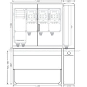 Hensel - Verteilerschrank für Energieversorgung Ladeverteiler Mi EV 140kW 3010 f.3 Abgänge a 140kW