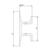 Barthelme - Mechanisches Zubehör/Ersatzteile für Leuchten LED-Profil 2m 62393142 alu-elox