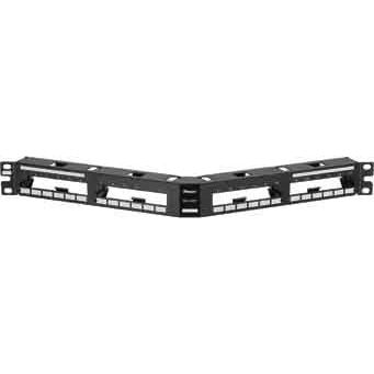 Panduit - Patchpanel Kupfer Patchpanel - gewinkelt 1HE QAPP24BL 24 Ports
